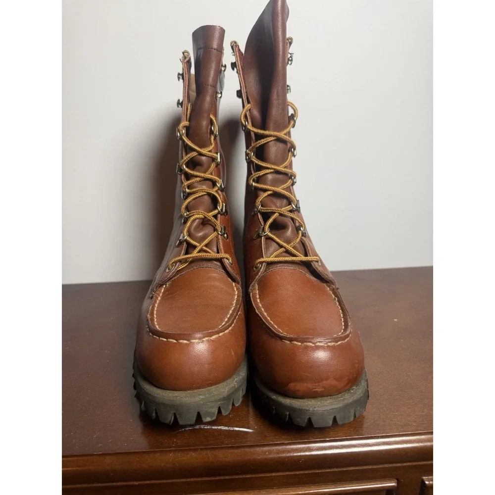 70s Vintage Red Wing Irish Setter Moc Toe Made In America Dated 02/76 Size 9